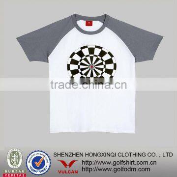 OEM for advertising crewneck t shirt with screen print logos