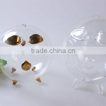 China Manufacturer Custom Design Hot Sale Piggy Bank Decorative Clear Borosilicate Promotional Glass Home Decoration photo-4