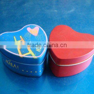 heart shaped candy tin box