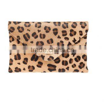 ladies pvc handbag leopard print haircalf pvc clutch bag for women