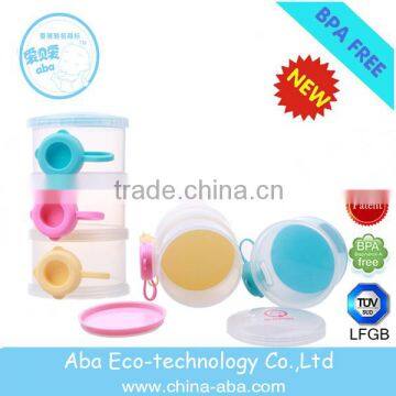 plastic pp OEM 3-layer milk powder box plastic milk container