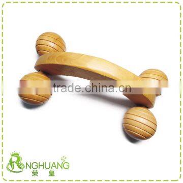 Four wheels wooden massager