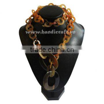 Fashion jewelry buffalo horn necklace