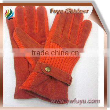 acrylic knit double layer gloves