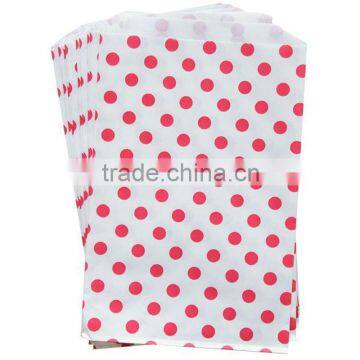 Pink and white polka dots treat favor bags for party goodies