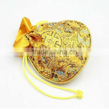 Luxury satin embroidery gift pouch