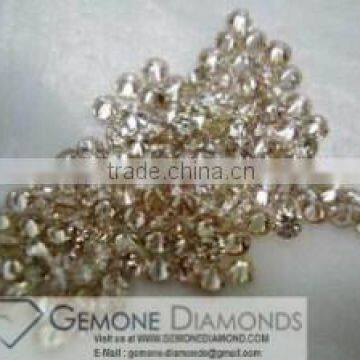 Excellent Round Cut Natural Light Brown Color Loose Diamonds Lot