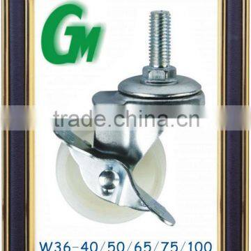 FS40 PP 40mm single light duty castor with thread