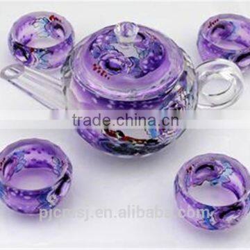 colorful crystal tea cup for home decor