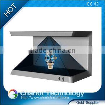Hot!Christmas 3D laser holographic advertising showcase, display box, pyramid.