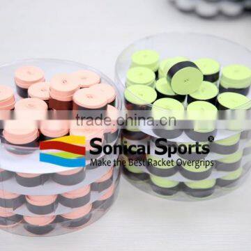 Tacky sweat-absorbent anti-slip tennis racket grip tapes, neon colors sticky/tacky overgrip