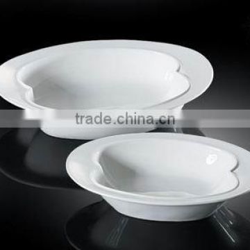 H6955 porcelain soup bowl with wide rim