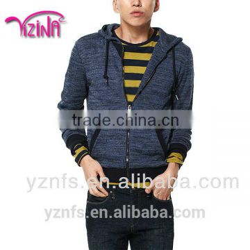 Latest Fashionable zip up leisure man hoody jecket