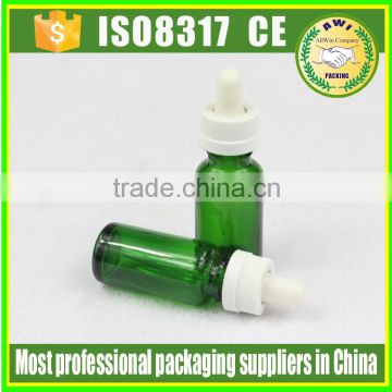 Personal Care glass bottle with child resistant dropper