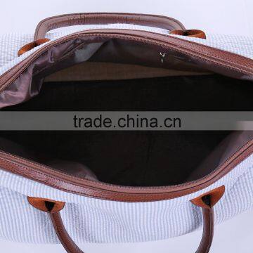 Monogrammable Prep Stripe Seersucker Weekend Bag photo-6