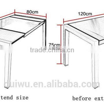 2016 Simple Modern Stainless Steel Black Expandable Dining Table photo-6