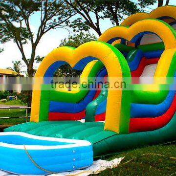 2015 NEW STYLE bouncing inflatable slide with pool for children and adults