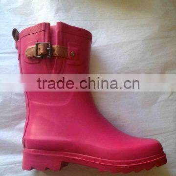 red women safety shoes rubber rain boots