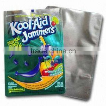 Side sealed aluminum foil pouch for beverage