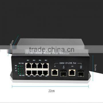 8 Port 10 100 1000mbps Poe Switch With 2 Gigabit Sfp Rj45 photo-2