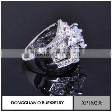 Personalized White Zircon Silver Ring Designs For Girl/Sterling Silver Ring photo-4