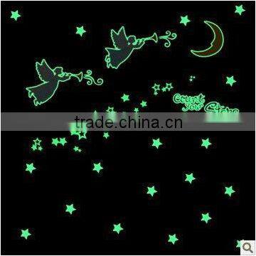 star&moon glow in dark sticker