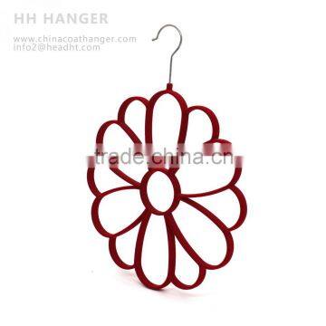 The HEAD Red Flower Flocked Scarf Hanger 12ps Hooks, photo-2