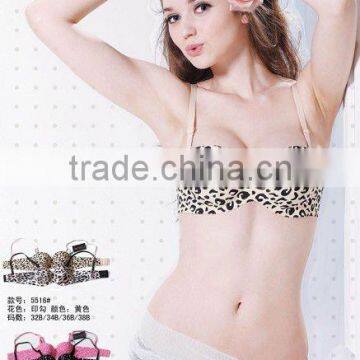 Sexy Leopard ladies bra sets half cup underwear