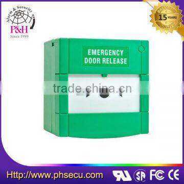 Green Color Double Pole 12V Resettable Manual Call Point