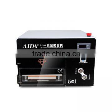 5 IN 1 OCA vacuum laminating machine AIDA A508 for 7 inch screen, build-in air bubble removing machine