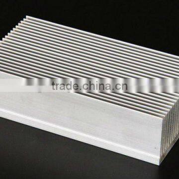 Aluminum heat sink, extruded, anodized