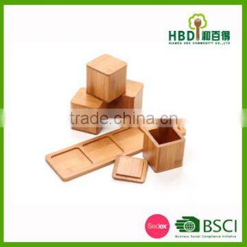 Wholesale Unique Kitchen Storage Box Bamboo Salt Box
