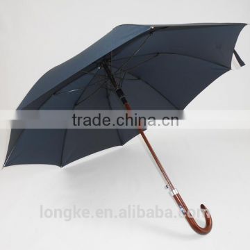 60cm deluxe wooden pole and carved wood handle umbrella