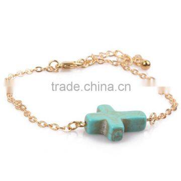 Cheap Price With High Quality Cross With Chains Natural Stone Bracelet photo-3
