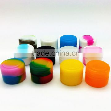 Wholesale FDA food grade glossy finish non stick 2ml silicone mini oil jars