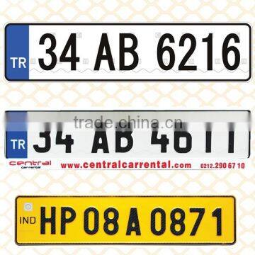 DM8200 Acrylic surface reflective car number plate