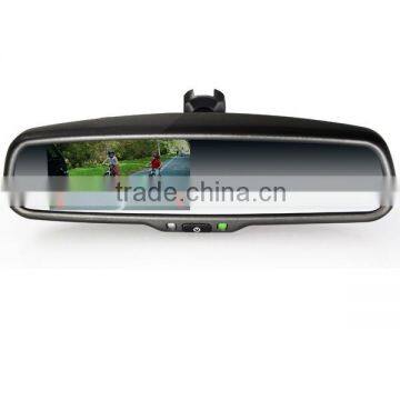 4.3"auto dimming rearview mirror with compass,reverse camera