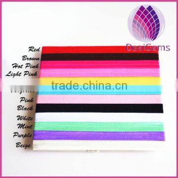 15mm wide solid color elastic ribbon