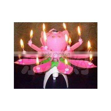 Fireworks Birthday Candle-Lotus Flower Birthday Candle With Music