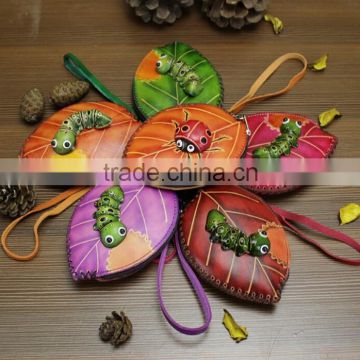 Genuine leather animal shaped coin purse with good quality