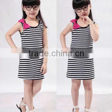 Rainbow dress, hot sale striped dress for girl