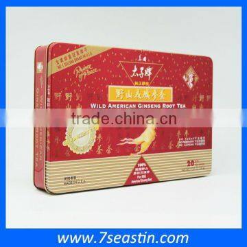 decoration food grade tin box for American Ginseng