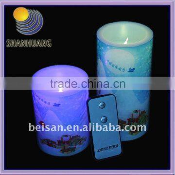 Colorful infrared remote control flameless Candle Set