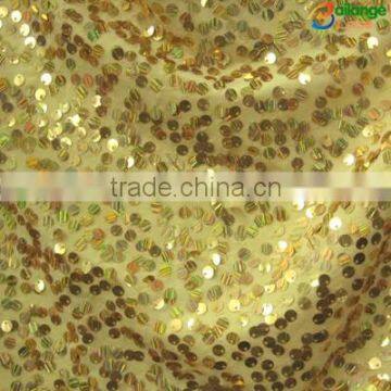 guangzhou wholesale neon yellow sequin fabric embroidery design