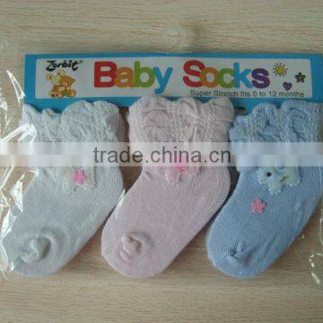 Cute cotton newborn 100 cotton baby socks