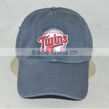 Professional custom 6 panel / 100% cotton/dark blue / 3 d embroidery logo/baseball cap