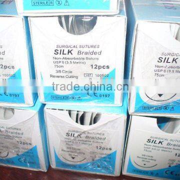 silk suture with needle