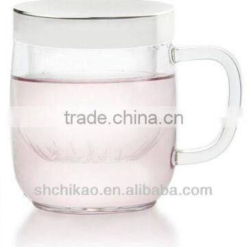 transpanrent borosilicate glass mug