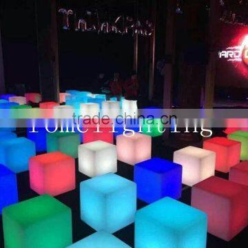 50CM Rome rotomolding light-emitting furniture wedding decoration bar led stool