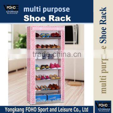 FH-FC6008 New fashion style economical easy to move fabric cloth shoe rack